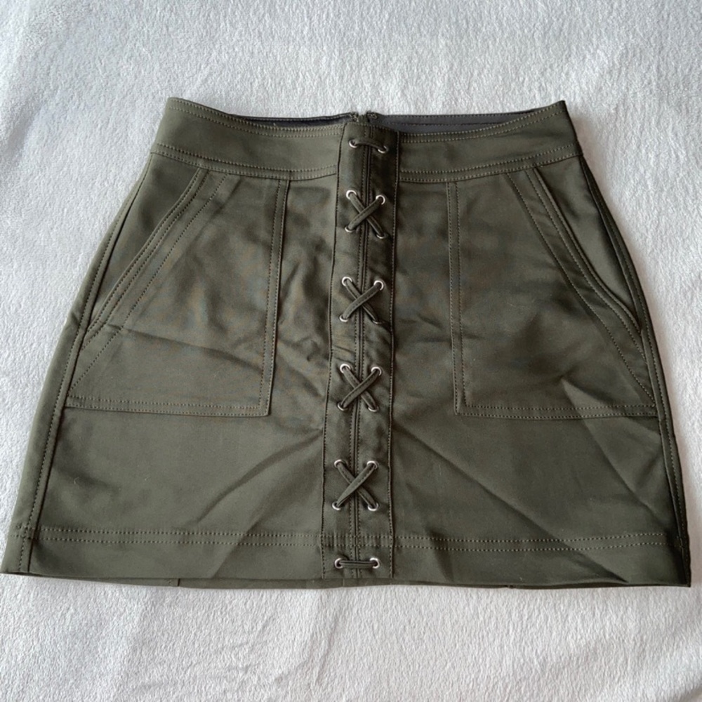 Express olive green skirt